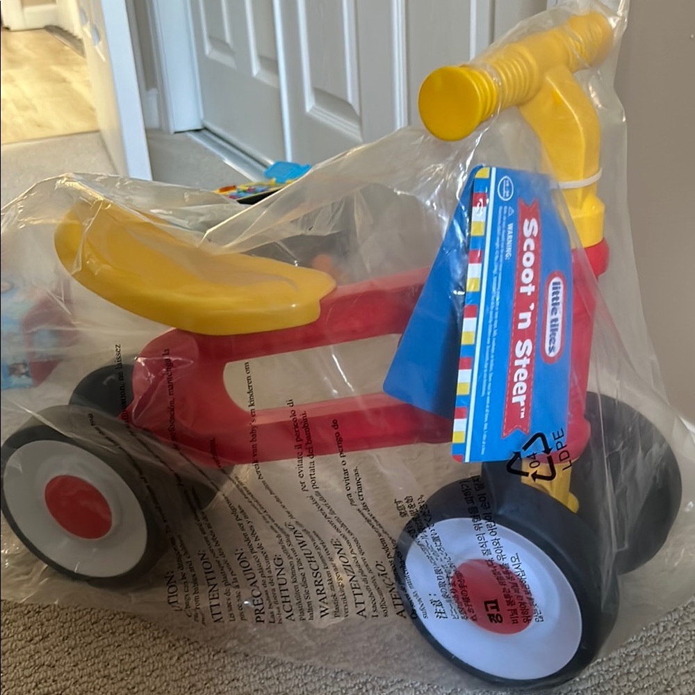 Scoot 'n Steer Red and Yellow Kids Tricycle